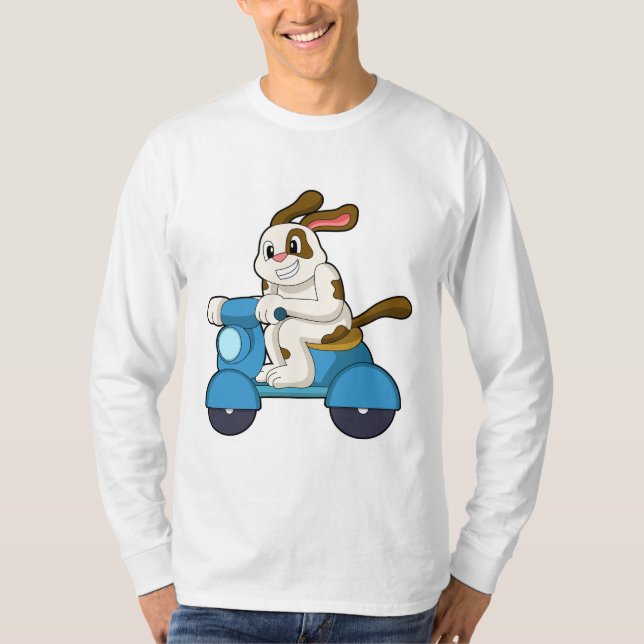 Hund som Biker med Scooter.PNG T Shirt (Framsida)