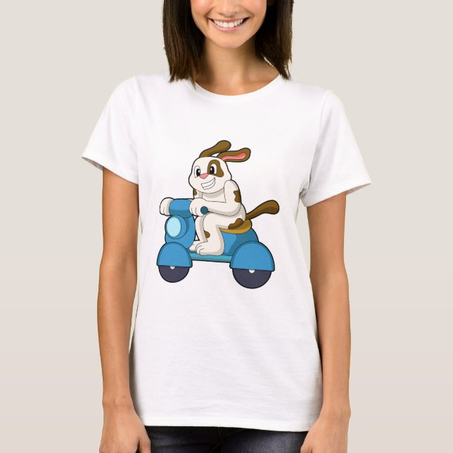 Hund som Biker med Scooter.PNG T Shirt (Framsida)