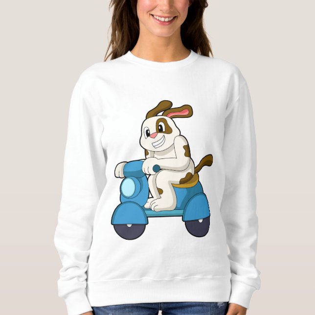 Hund som Biker med Scooter.PNG T Shirt (Framsida)