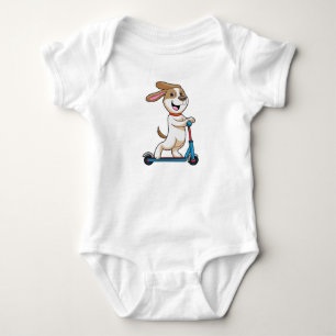 Hund som Biker med Scooter T Shirt