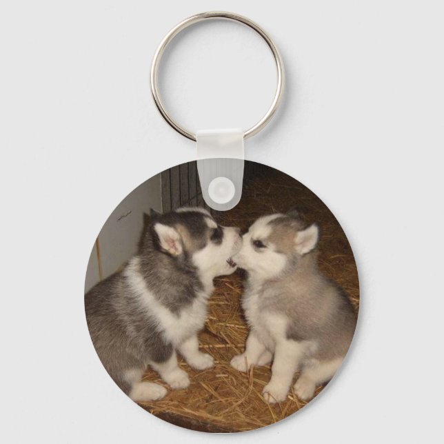 hund som biter hundar mun nyckelring (Framsida)