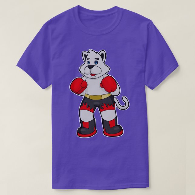Hund som Boxer med Boxinghandskar 3 T Shirt (Design framsida)