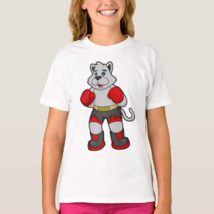 Hund som Boxer med Boxinghandskar T Shirt