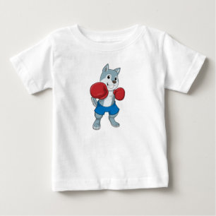 Hund som Boxer med Boxinghandskar T Shirt