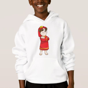Hund som brandman med Helmet T Shirt