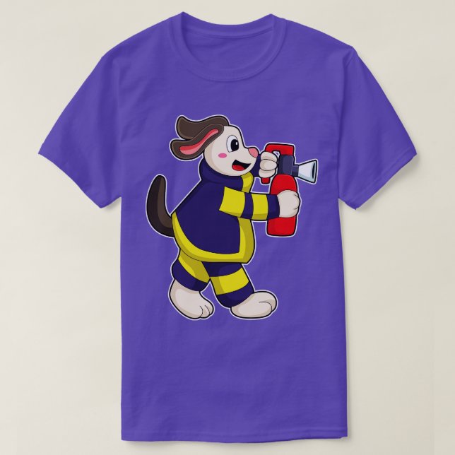 Hund som brandsläckare med brandsläckare t shirt (Design framsida)