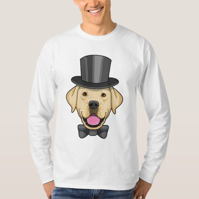 Hund som brudgum med båge t shirt (Framsida)