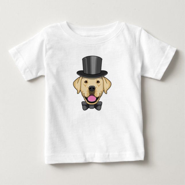 Hund som brudgumme med fluga t shirt (Framsida)