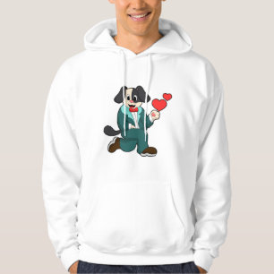 Hund som brudgumme med kostym och slips hoodie