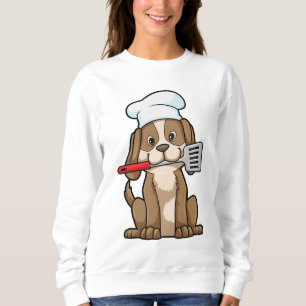 Hund som Cook med Chef's hat & Spatula T Shirt