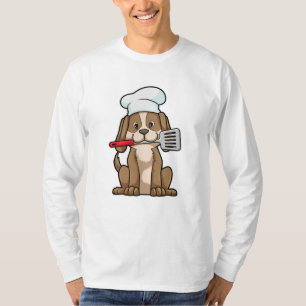 Hund som Cook med Chef's hat & Spatula T Shirt