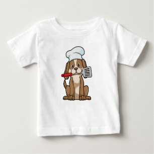 Hund som Cook med Chef's hat & Spatula T Shirt