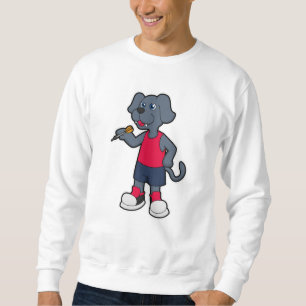 Hund som Dart-spelare med mörkt ljus Lång Ärmad Tröja