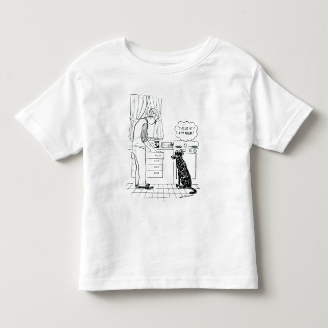 Hund som får äldre tee shirt (Framsida)