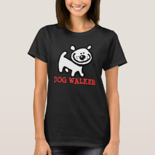 Hund som går Service.Walker.w-/customtext T Shirt