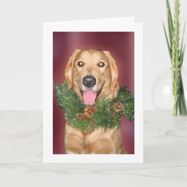 Hund som ha på sig kranen helgkort (Framsida)