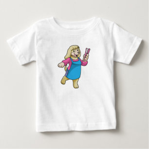 Hund som Hairdresser med Comb T Shirt