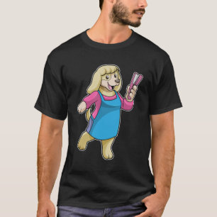Hund som Hairdresser med Comb T Shirt