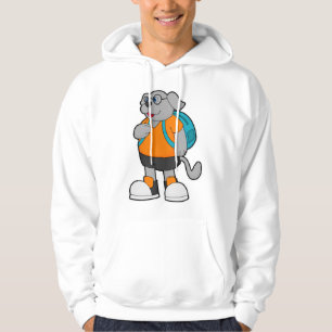 Hund som Hiker med ryggsäck Hoodie