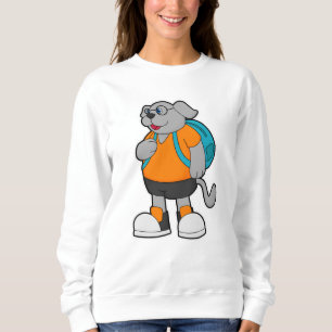 Hund som Hiker med ryggsäck T Shirt