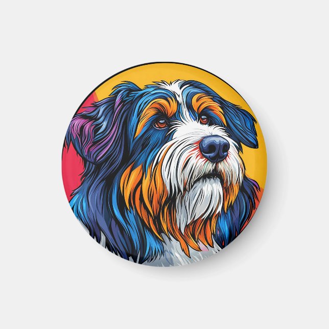 Hund som illustrerar kreativitet magnet (Framsidan)