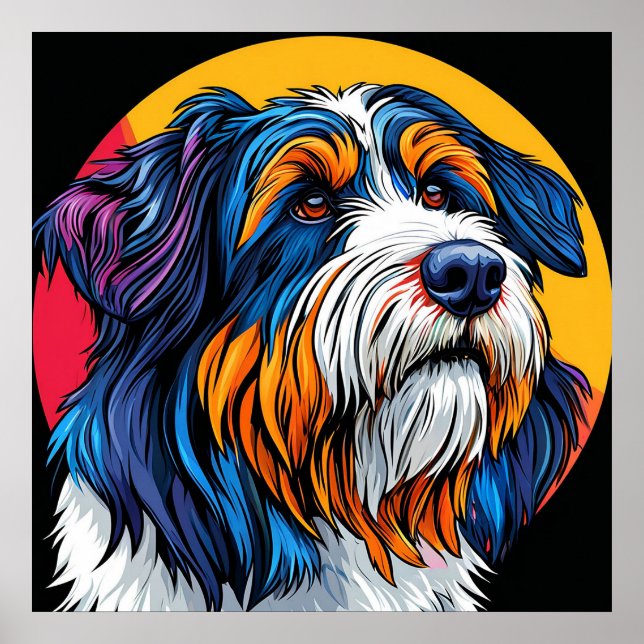 Hund som illustrerar livfull kreativitet poster (Framsidan)