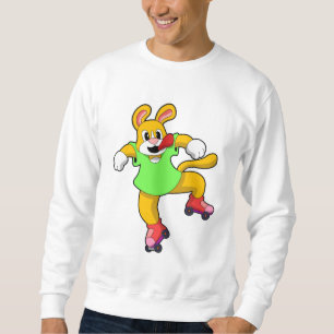 Hund som infogad Skater med textbundna skal Lång Ärmad Tröja