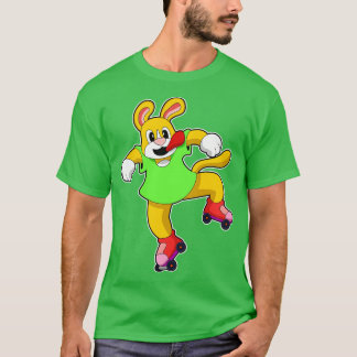 Hund som infogad Skater med textbundna skal T Shirt