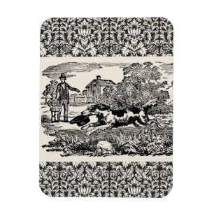 Hund som kör antika husdjurskonst som segrare magnet