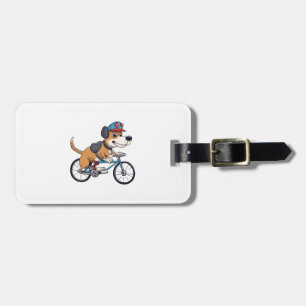 hund som kör en cykel bagagebricka