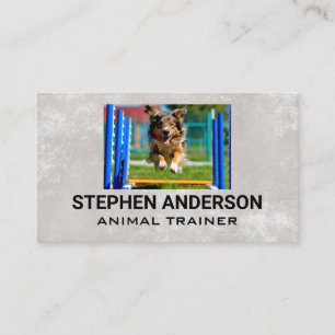 Hund som körs genom blockkurs visitkort