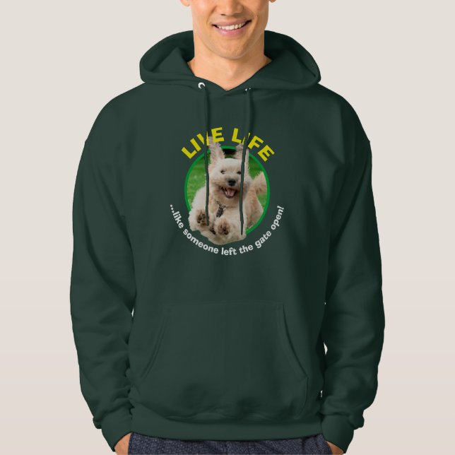 Hund som körs på varv hoodie (Framsida)