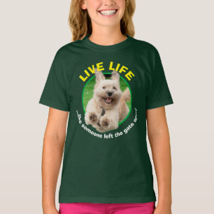 Hund som körs på varv t shirt