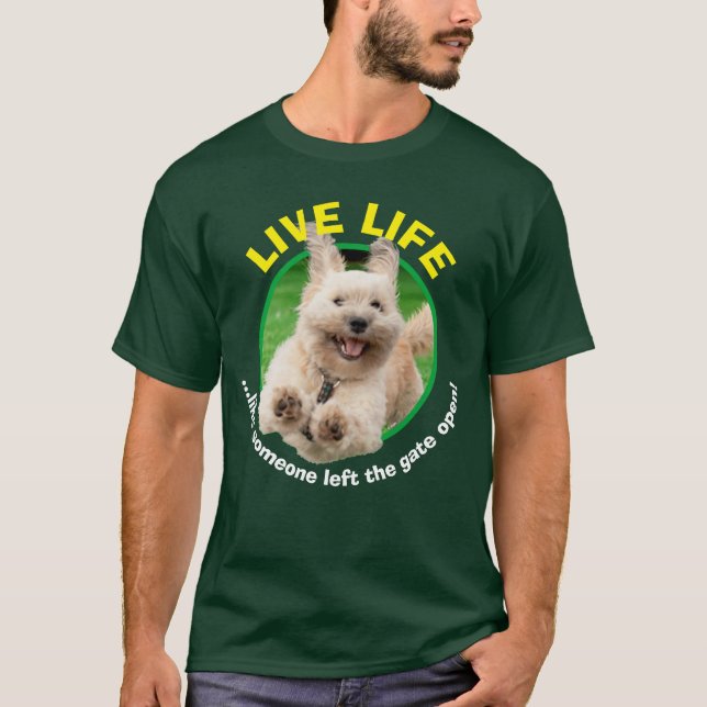 Hund som körs på varv t shirt (Framsida)