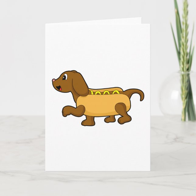 Hund som korv kort (Framsida)