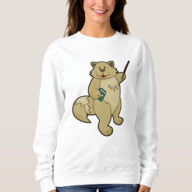 Hund som lärare med Bok & pekare T Shirt (Framsida)