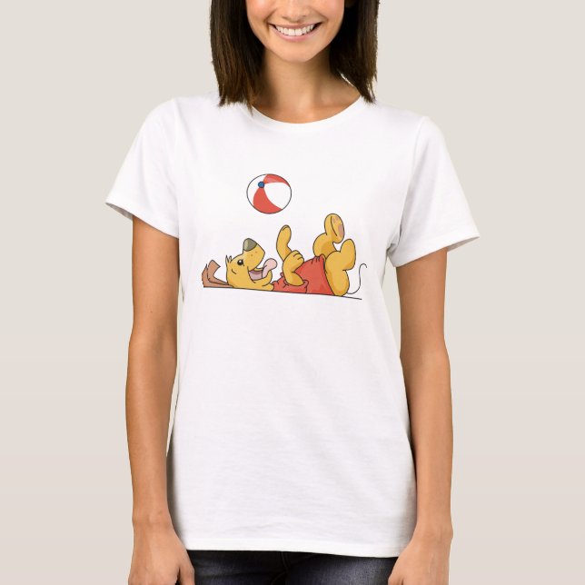 Hund som leker med bollTshirts och gåvor T-shirt (Framsida)