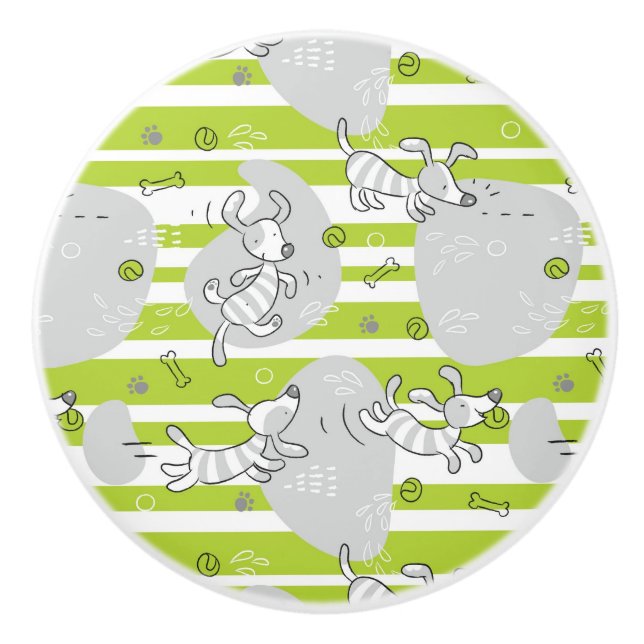 hund som leker mönsterbakgrund knopp (Framsidan)