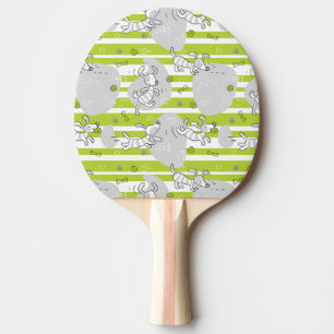 hund som leker mönsterbakgrund pingisracket