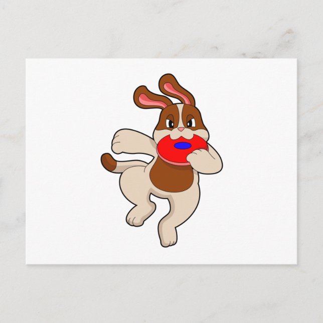 Hund som leker vykort (Framsida)