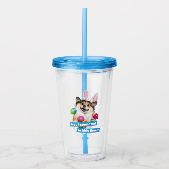 Hund som ligger på påskägg take away mugg (Framsida)