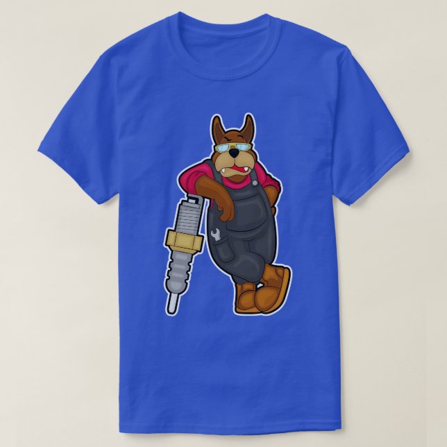 Hund som mekanisk med gnisttändning t shirt (Design framsida)