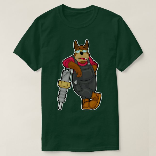 Hund som mekanisk med gnisttändning t shirt (Design framsida)