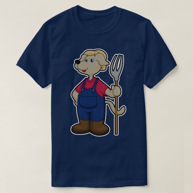 Hund som odlare med kummel t shirt (Design framsida)