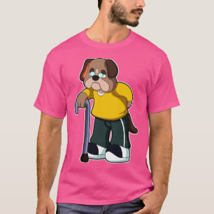 Hund som pensionär med hjälp av Walking Aid T Shirt