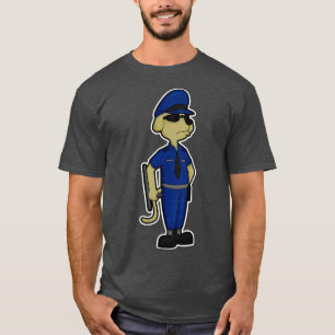 Hund som polisman med Baton Sunglass 1 T Shirt