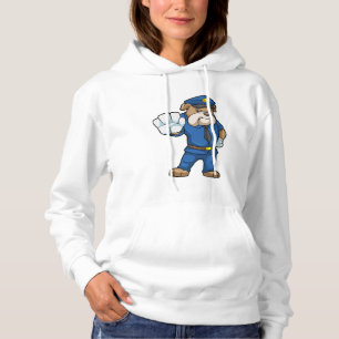 Hund som polistjänsteman med polisiär uniform t shirt