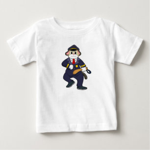 Hund som polistjänsteman med polisiär uniform t shirt