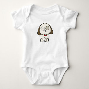 Hund som rumpa med däck och glas t shirt
