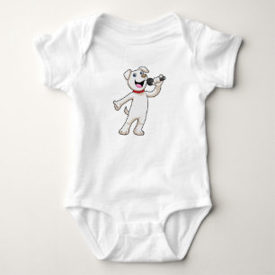 Hund som Singer med mikrofon T Shirt